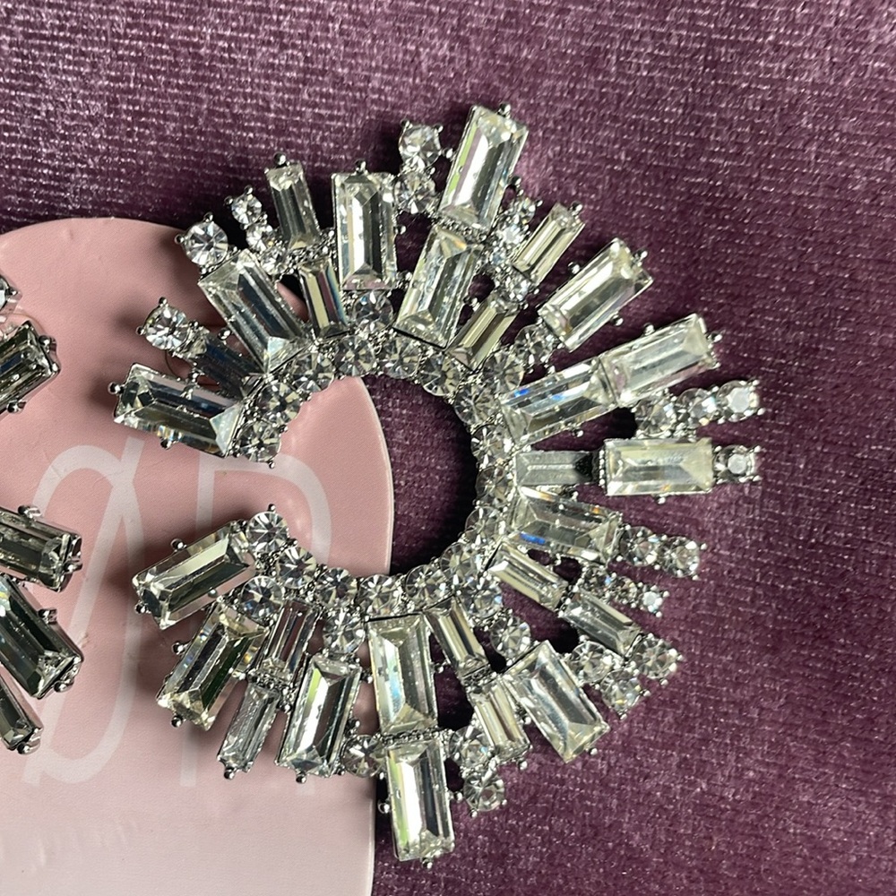 8 Other Reasons Stone Burst Statement Earrings in Silver - Picture 6 of 6